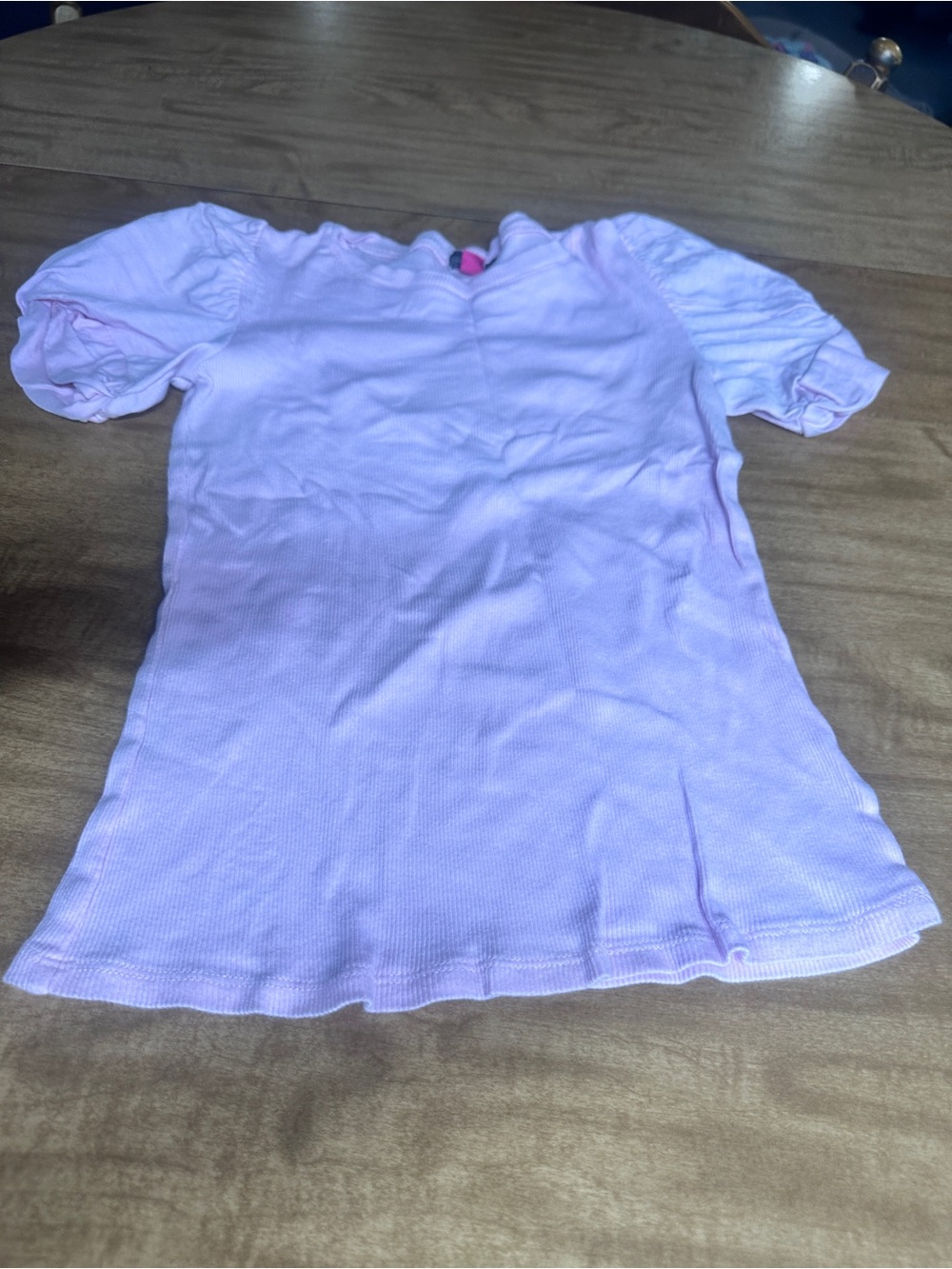 Vince Camuto Girls' Light Pink Puff Sleeve Short Sleeve Top